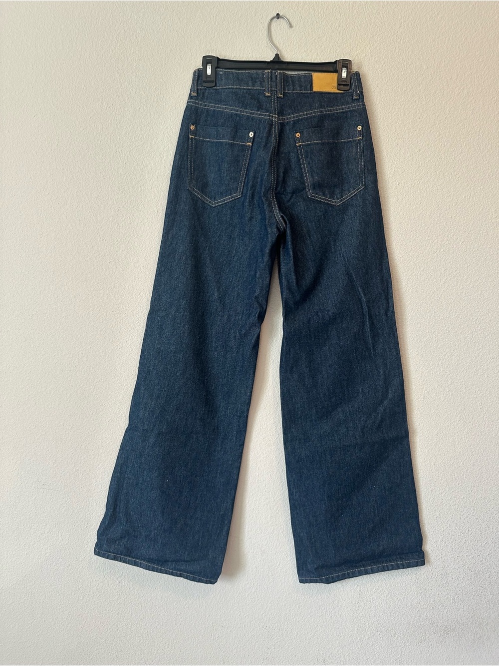 Zara Dark Blue Wide-Leg Jeans - Picture 2 of 2